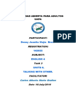 Universidad Abierta para Adultos Uapa: Participant: Registration: Subject: Task 3