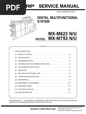 Sharp Mx M623 Mx M753 Pdf Fax Printer Computing