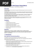 How to Use Web Dynpro Popup Menus