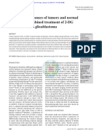 Differential Responses of Tumors and Normal Brain To The Combined Treatment of 2-DG and Radiation in Glioablastoma