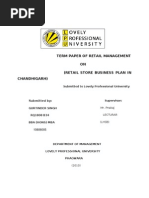 Term Paper of Retail Management ON (Retail Store Business Plan in Chandhigarh)