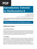 Introductory Tutorial To Mathematica 8: Getting Started With Mathematica