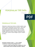 Pengenalan Tipe Data