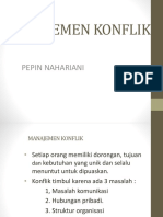 Konsep Manajemen Konflik