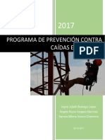 Programa prevención caídas alturas