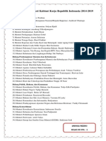 Daftar Nama Menteri Kabinet Kerja Republik Indonesia 2014