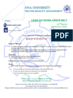 Lean Six Sigma Green Belt: Anna University