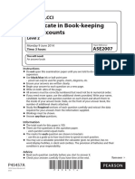 Book Keeping and Accounts Past Paper Series 3 2014