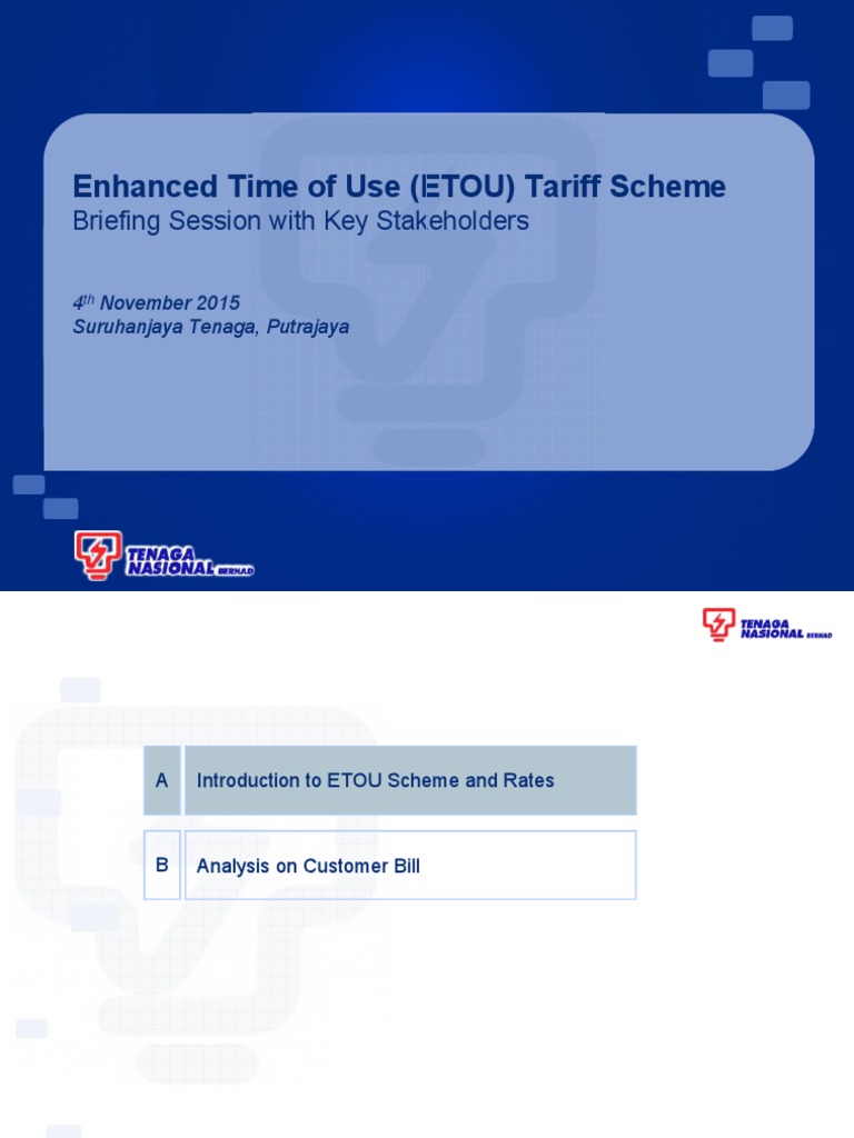 Enhanced Time of Use (ETOU) Tariff Scheme | PDF | Kilowatt Hour | Watt