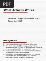 What Actually Works: Saunders College of Business at RIT December 2017