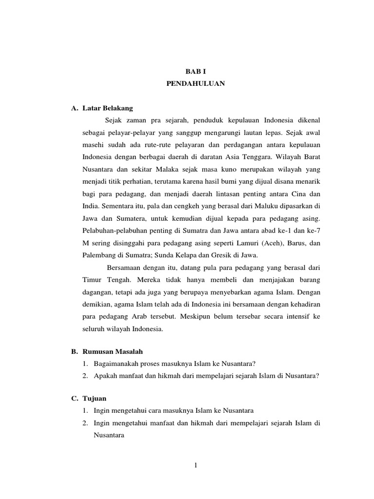 Makalah Masuknya Islam Ke Nusantara