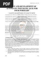 Design and Development of Automatic Pneumatic Jack in Four Wheeler Ijariie5374