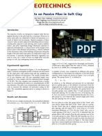 Geotechnics: Model Tests On Passive Piles in Soft Clay