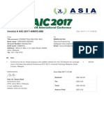 Invoice for Conference Fee Payment