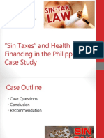 "Sin Taxes" and Health Financing in The Philippines - Case Study