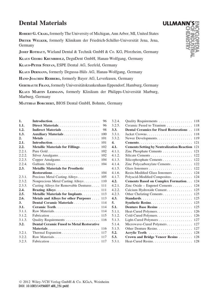 Comprehensive Guide to Dental Materials | PDF | Dental Composite ...