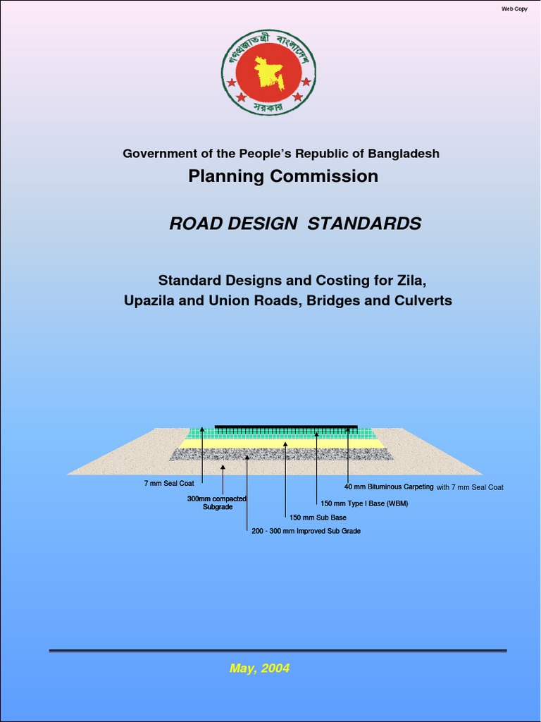 2004 Road Design Standards PDF Road Traffic