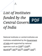 List of Institutes Funded by The Central Government of India - Wikipedia