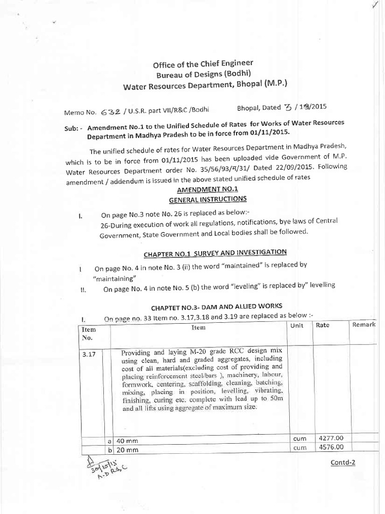 Office of The Chief Engineer Bureau of Designs (Bodhi) Water Resources