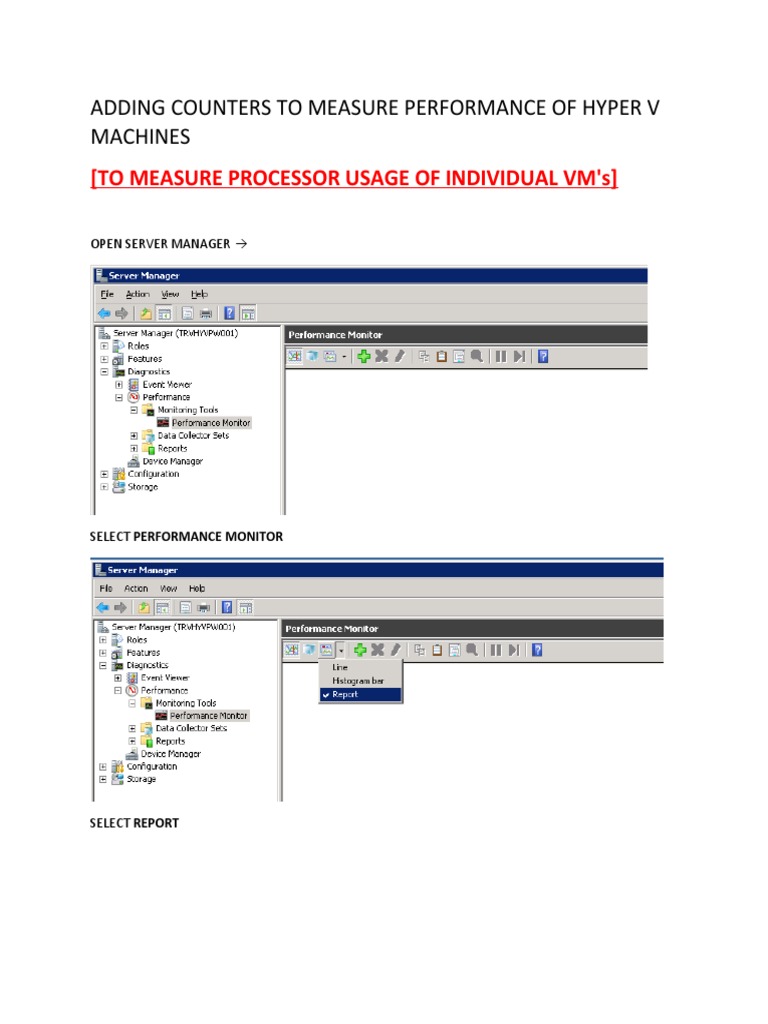 Hyper-V Performance Monitoring Setup | PDF