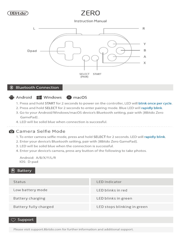 8bitdo Zero Manual 4 Pdf