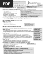 Admissions Resume Template