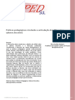 Práticas Pedagógicas e Inclusão a Articulação Dos Diferentes Saberes Docentes