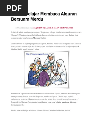 7 Cara Belajar Membaca Alquran Bersuara Merdu Pdf