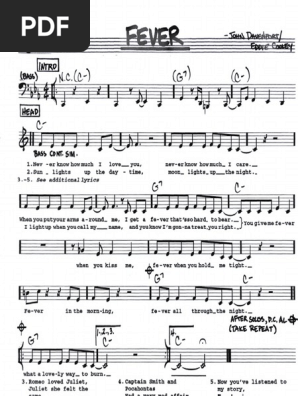 Fever - Vocal Lead Sheet