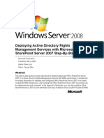 Deploying Active Directory Rights Management Services With Microsoft Office Share Point Server 2007 Step-By-Step Guide