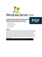 Step by Step Guide to Customizing TS Web Access by Using Windows Share Point Services