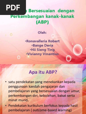 Amalan Bersesuaian Dengan Perkembangan Kanak Kanak Pdf