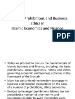The Main Prohibitions and Business Ethics in Islamic Economics and Finance