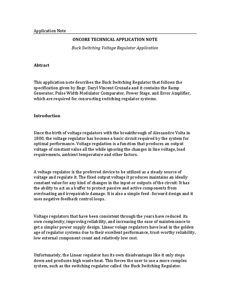 IE Buck Converter Application Note PDF Capacitor Amplifier