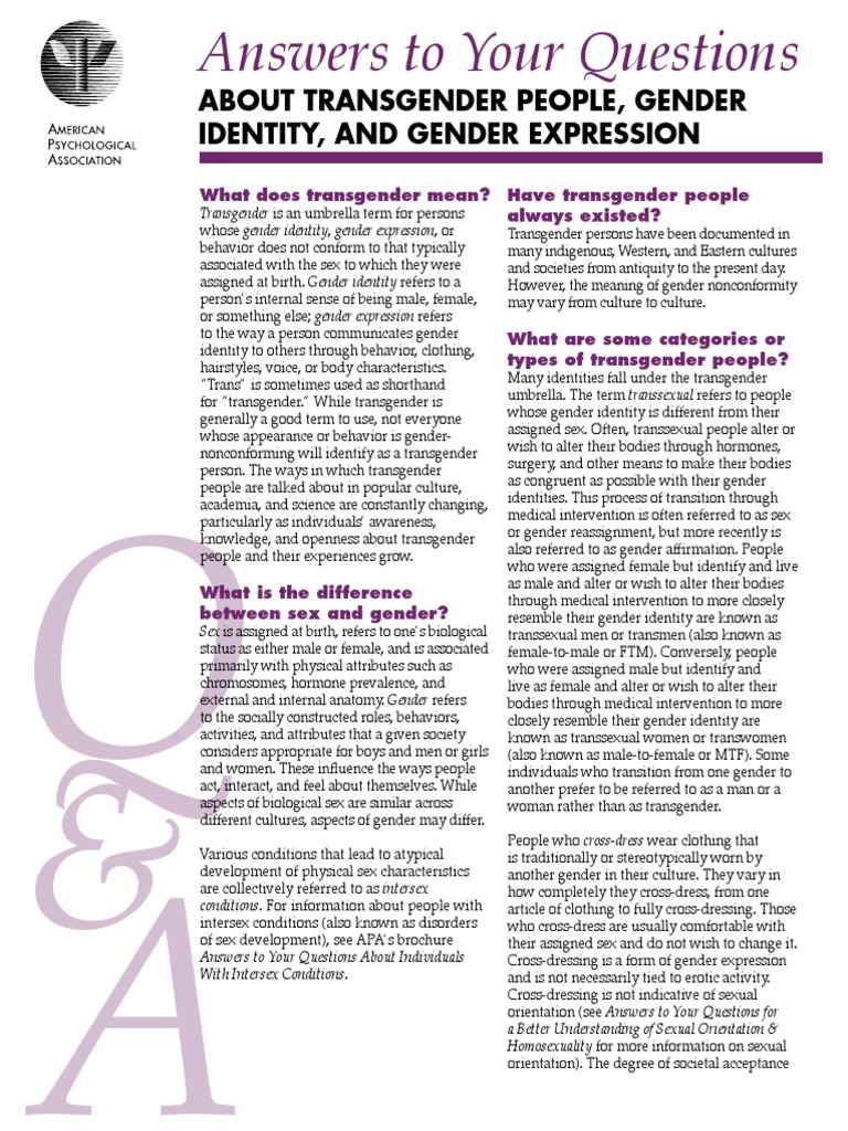 Transgender | PDF | Transsexual | Transgender
