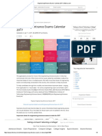 Engineering Entrance Exams Calendar 