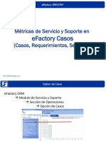 Métricas de Servicio y Soporte con eFactory Casos - Software CRM en la Nube