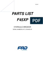 Manual de Partes Martillos Hidráulicos Furukawa Modelo F45-XP