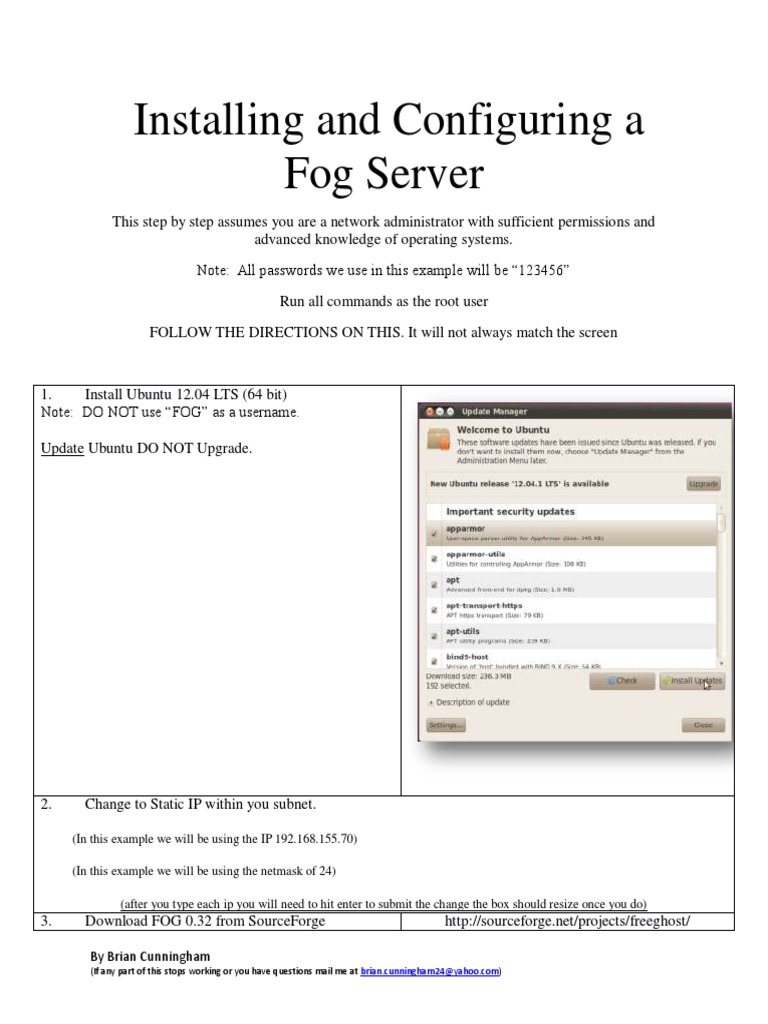Installing and Configuring A Fog Server 1 | PDF | Superuser | Booting