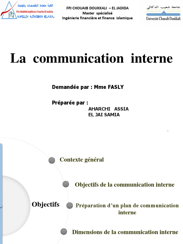 Plan de Communication Interne | PDF | la communication | Business