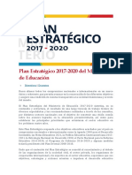 Plan Estratégico 2017 Al 2020