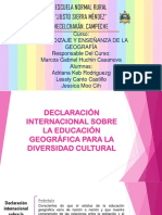 Declaración Internacional Sobre La Educación Geográfica para La