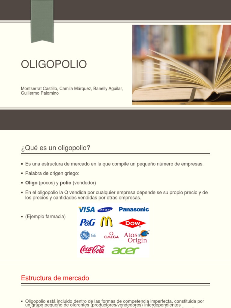 Características y Modelos del Oligopolio | PDF | Oligopolio | Monopolio