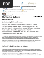 Hofstede's Cultural Dimensions - From