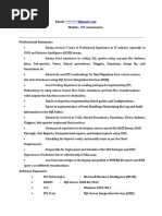 MSBI Sample Resume 3