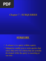 Chapter 7: SUBQUERIES: Bordoloi and Bock