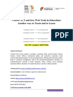 Course_brochure_ICT and Free Web Tools in Education- Another Way to Teach and to Learn-2018-2019