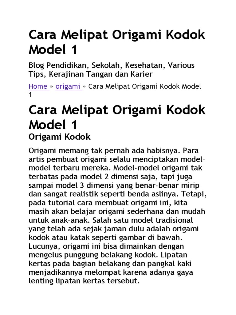 Cara Membuat Jadwal Pelajaran Dari Kertas Origami 