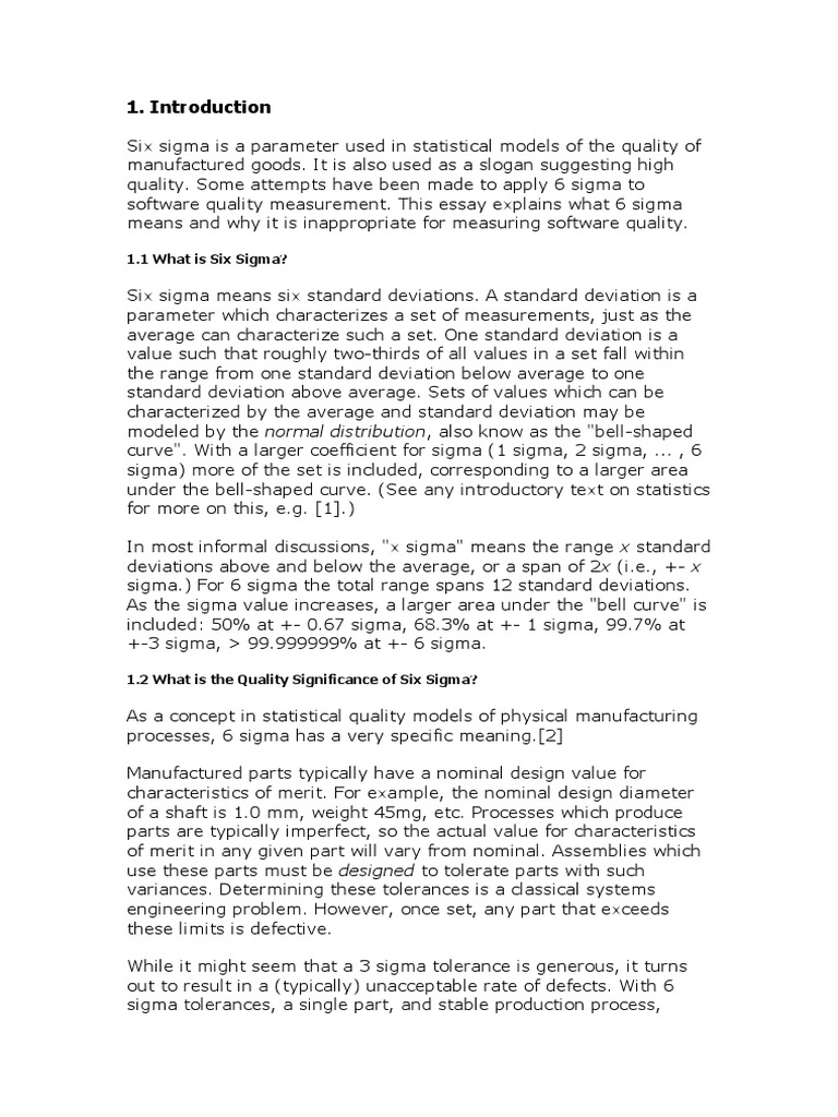 3 and 6 Sigma Standard Deviation | PDF | Standard Deviation | Six Sigma