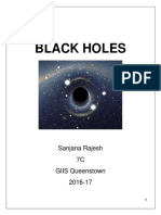 Black Holes: Sanjana Rajesh 7C GIIS Queenstown 2016-17